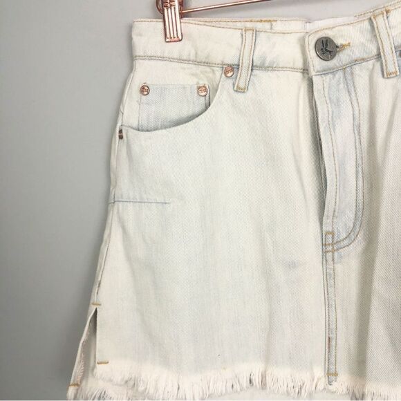 ONE TEASPOON | Vanguard in Brando Wash Fray Hem Denim Skirt Women’s Size 26 (2) - Picture 5 of 11
